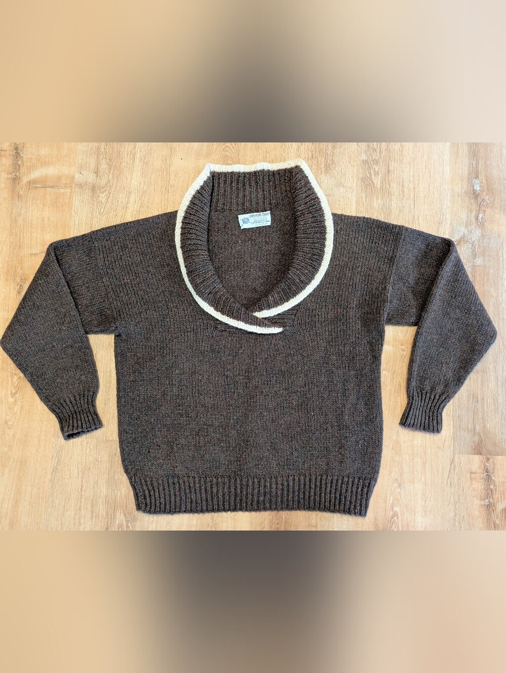 Vintage Maritimes Canadian Made Wool Sweater Yarn Point Crafts Newfoundland